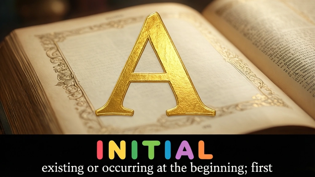 English Illustration for initial